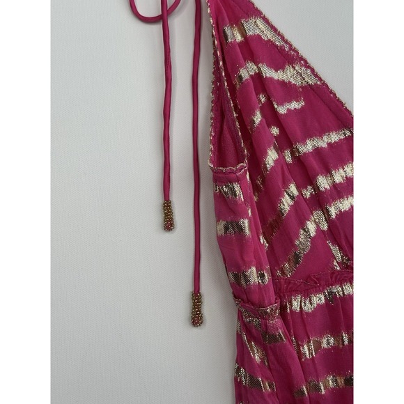 Rococo Sand Lara Pink Gold Mini Dress Women's Size Medium - Picture 7 of 15